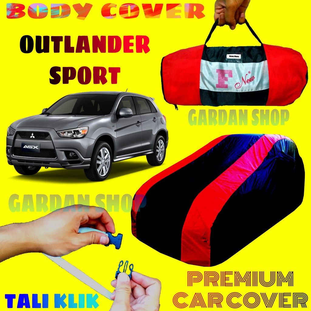 Body Cover OUTLANDER SPORT Sarung MERAH Penutup Pelindung Bodi Mobil Mitsubishi Outlander Sport Red