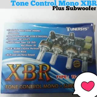 Jual Skema tone control stereo Tone Control Mono XBR Plus Subwoofer