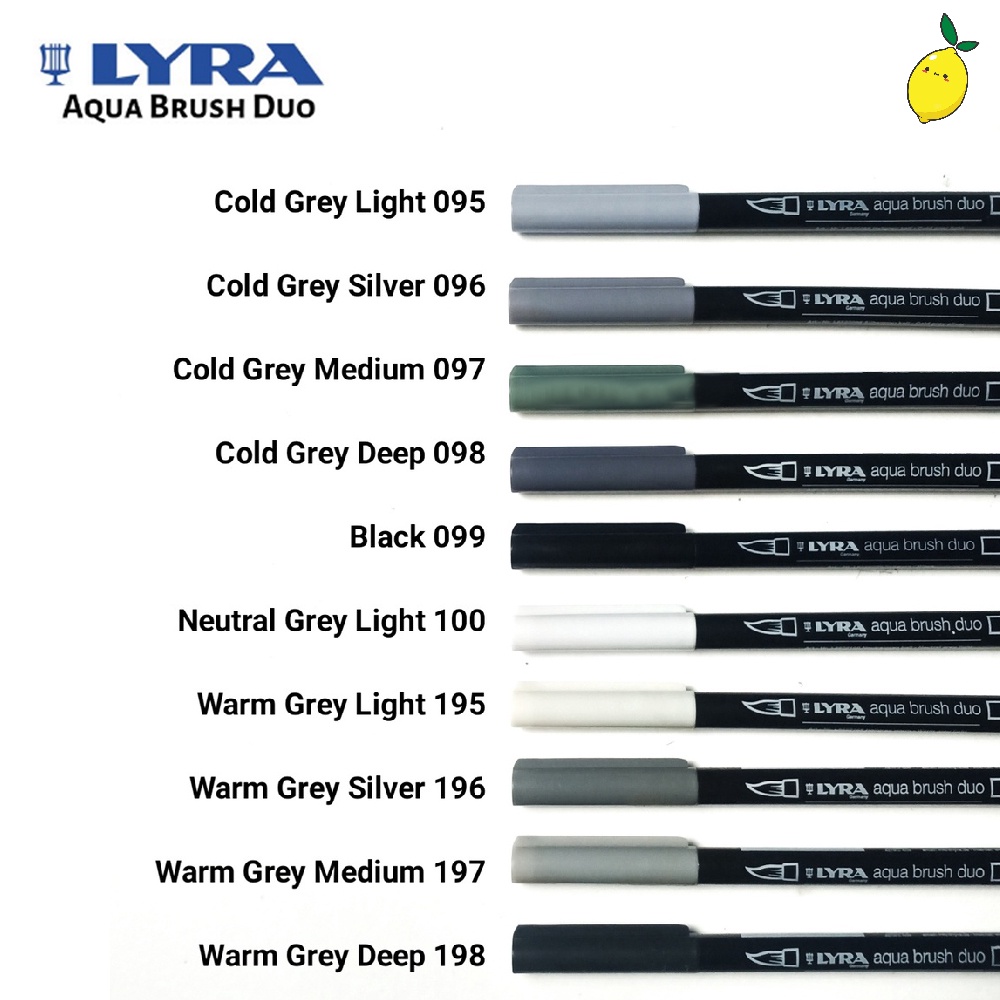 

Brush Pen Lyra Aqua Brush Duo (Grey - Black)