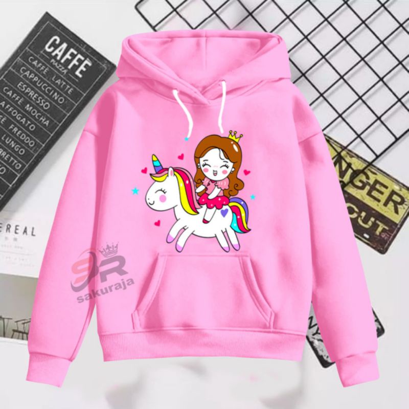 sweater hoodie anak korea/model kekinian/little poni/umur 4-16 tahun/bisa COD