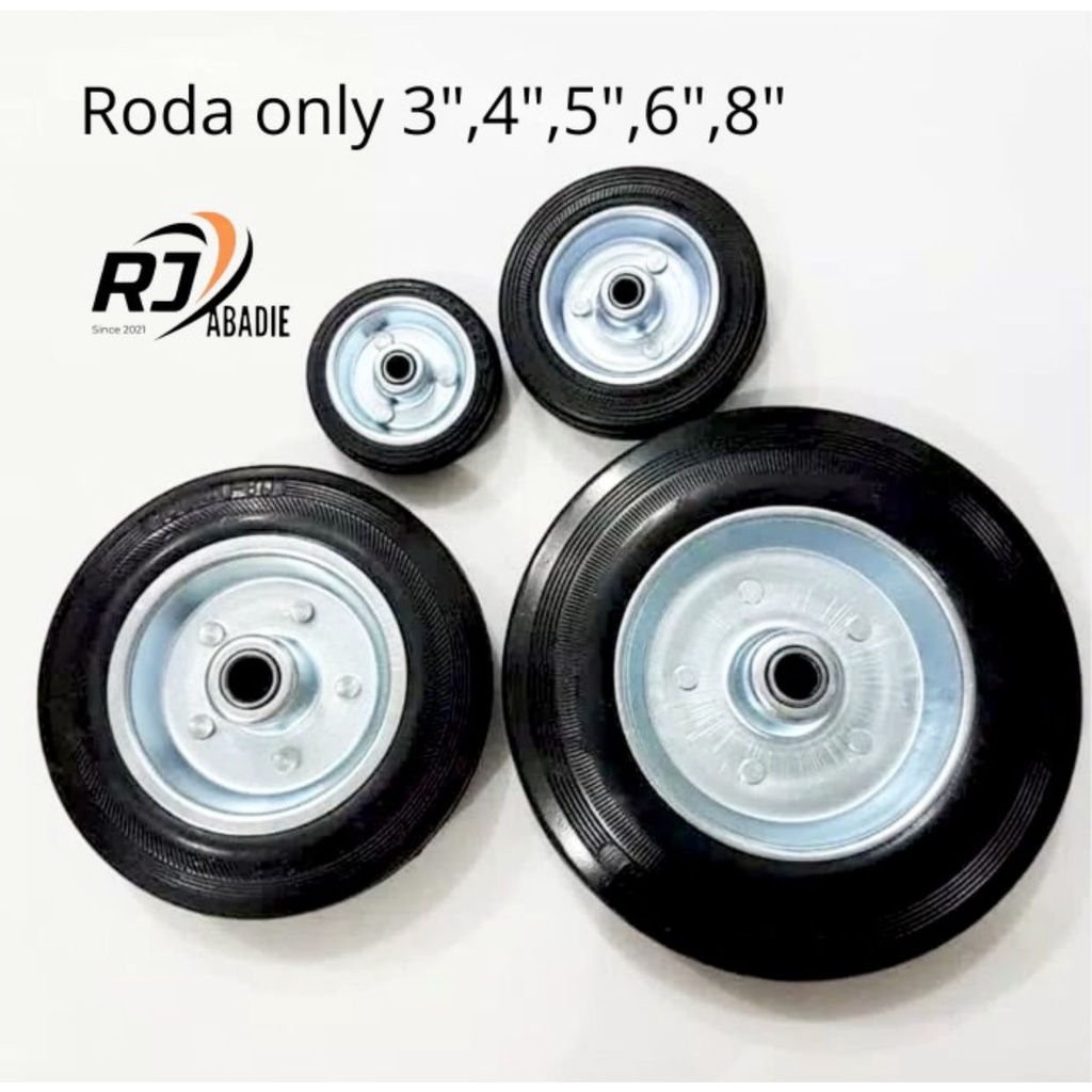 Ban Roda Only 4&quot;  Wheel Karet Etalase Troli Trolley Gerobak