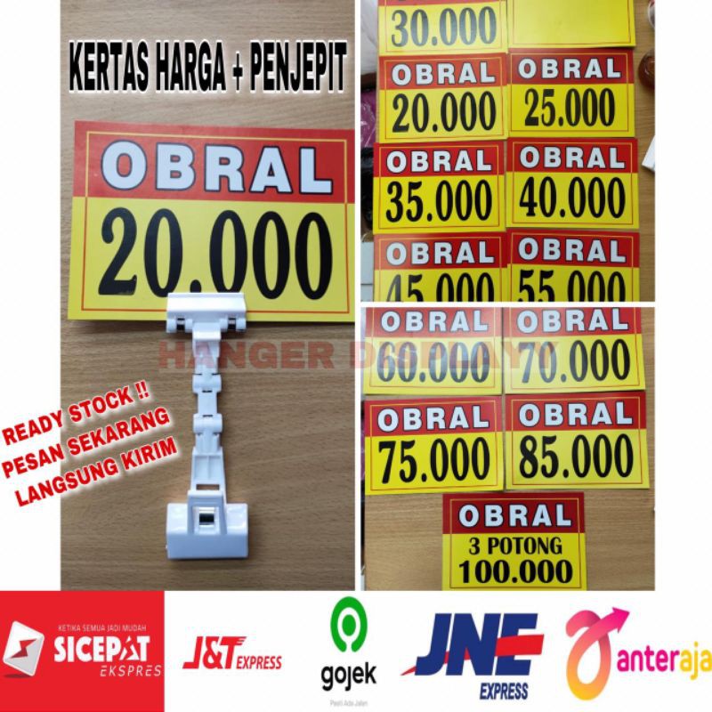 Jepitan Harga Price Tag Robot Tekuk  + Kertas Tulisan Harga Bandrol | Paket Jualan