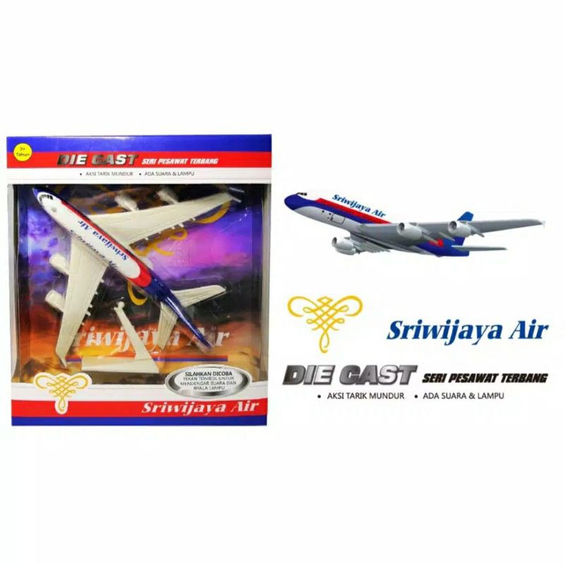 Diecast Pesawat Sriwijaya Air - Diecast Pesawat Terbang Sriwijaya