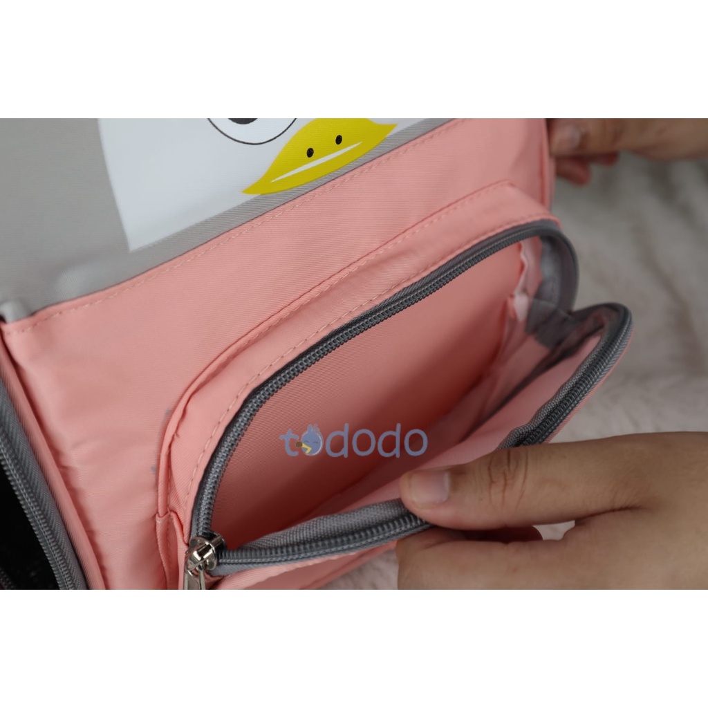 Tas Cooler Bag Simpan &amp; Membawa Asi / Lunch Box Bekal Perlengkapan Bayi / Multifungsi Diaper Bag Duck Series Waterproof / Popok Backpack Ransel Bayi Multifunction