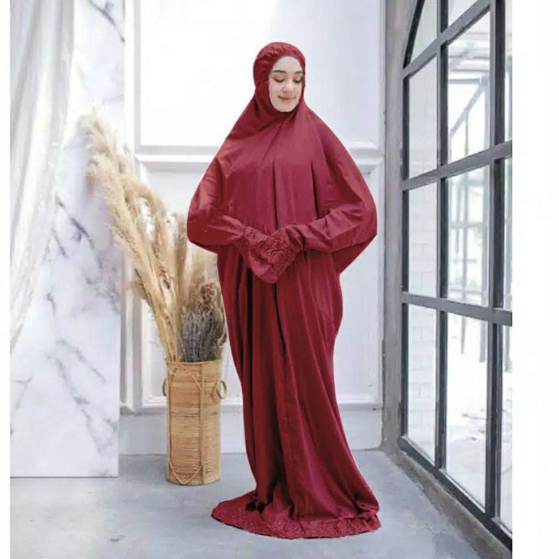 MUKENA TERBARU MUKENA KHADIJAH SYAFINA TERUSAN KATUN BORDIR