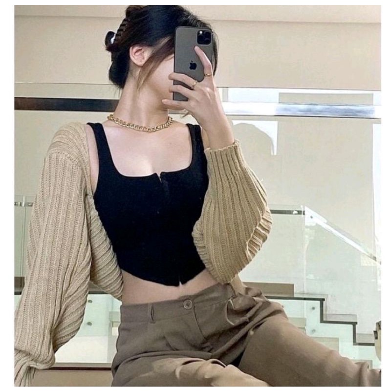 Zstorebdg - Ballero Crop Rajut Tebal