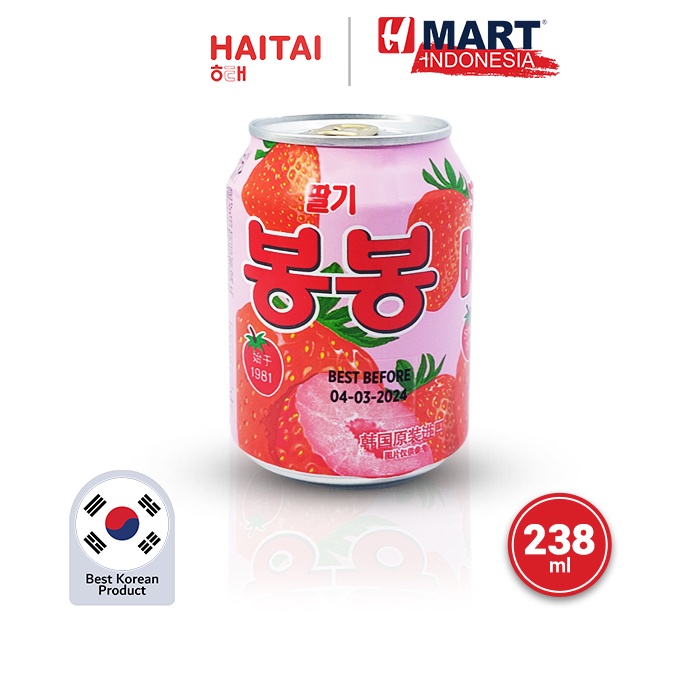 

HAITAI Crushed Strawberry Juice - Minuman Rasa Buah Stroberi 238ml