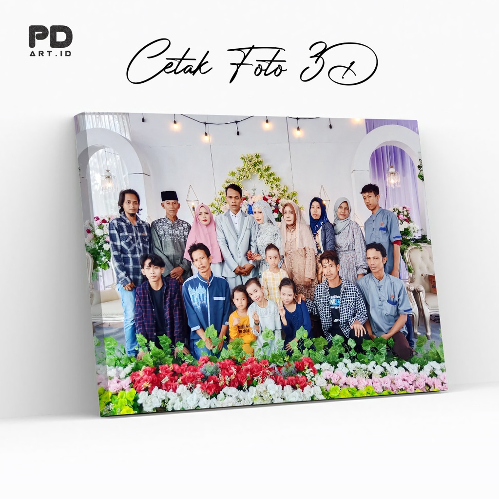 Cetak Foto A3 + Bingkai Kayu 3D Pictbox Poster Sudah Laminasi Glossy