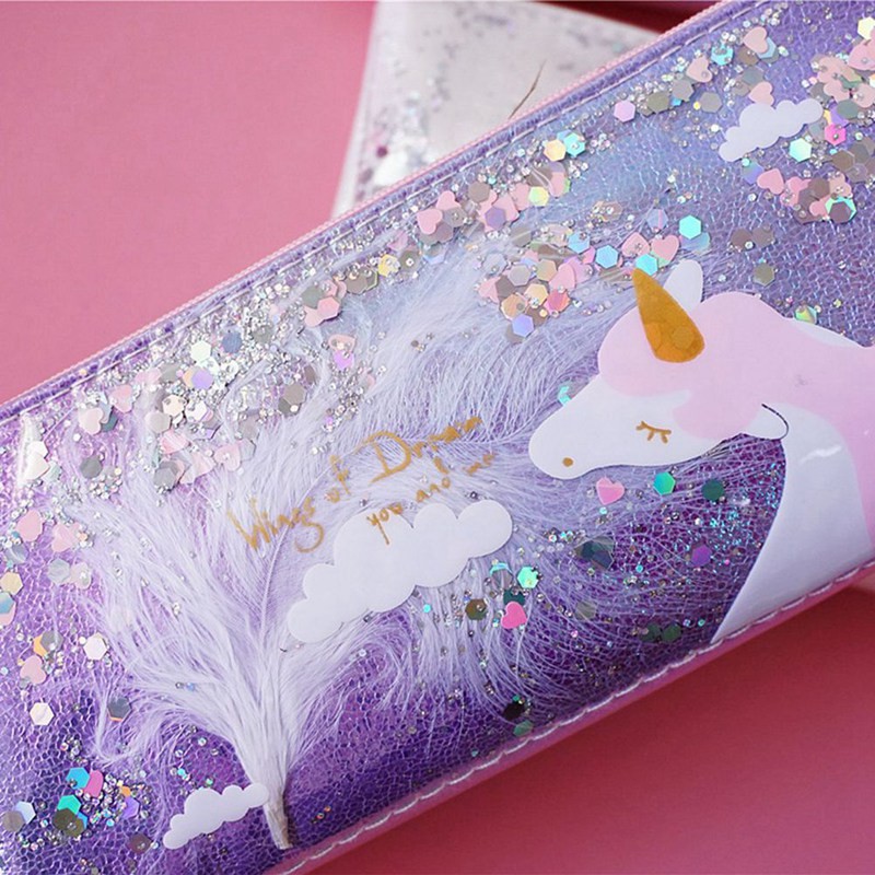 Tempat Pensil Kawaii Bentuk Unicorn untuk Hadiah