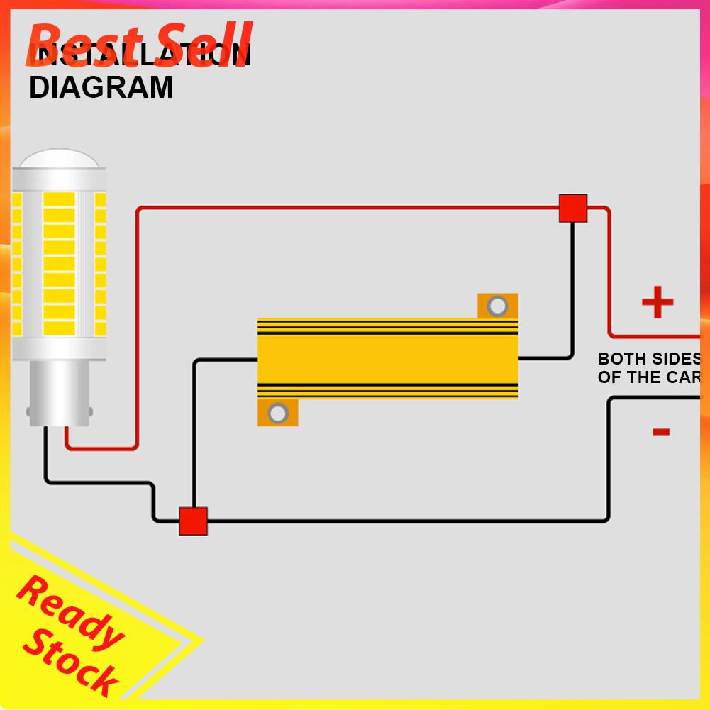 2pcs Resistor Beban LED Anti Air 8ohm 50W