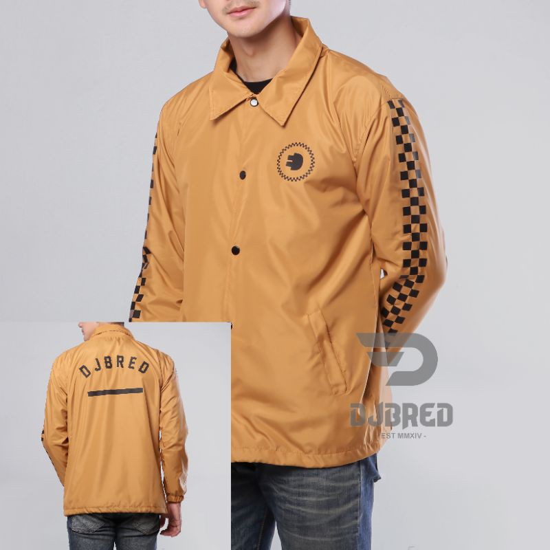 Jacket coach chekboard pria original