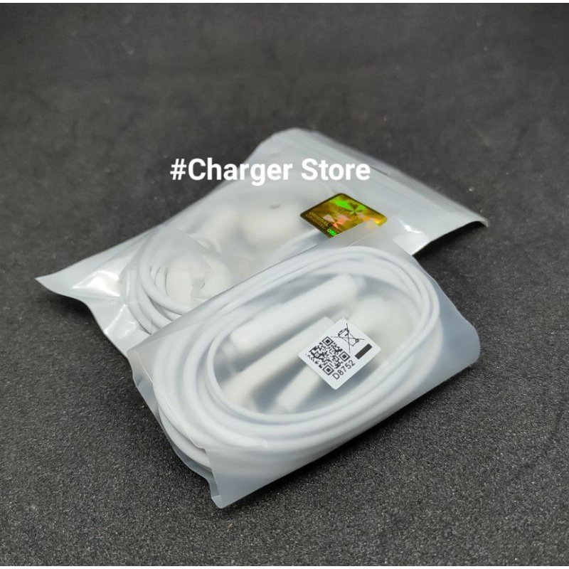 Headset Oppo Original 100% Handsfree Earphone Oppo Mic + Tombol On Off Support Semua Hp Oppo 3.5mm