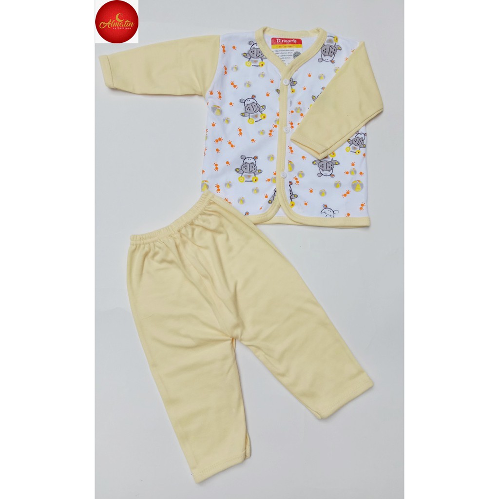 Setelan Baju Tidur Bayi&amp;Anak / 3 Stel Baju Bayi Lengan Panjang / Baju Bayi Kancing Depan Dapat 3Stel