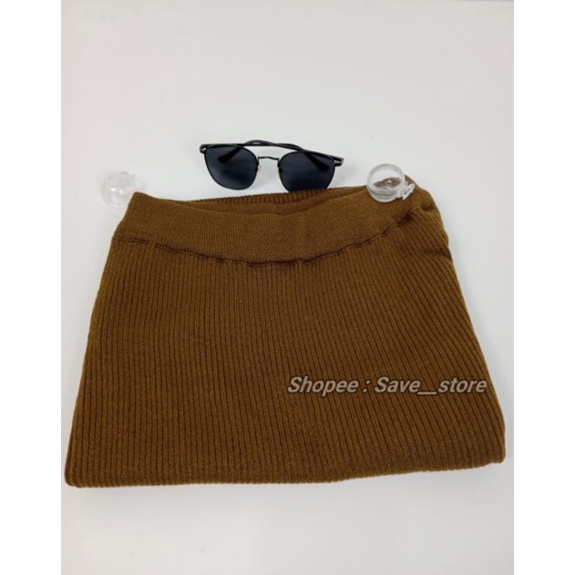 Rok Span Rajut • Rok Rajut Premium • Rok Span Rajut Knitted • Rok Rajut Knitted-Bronze