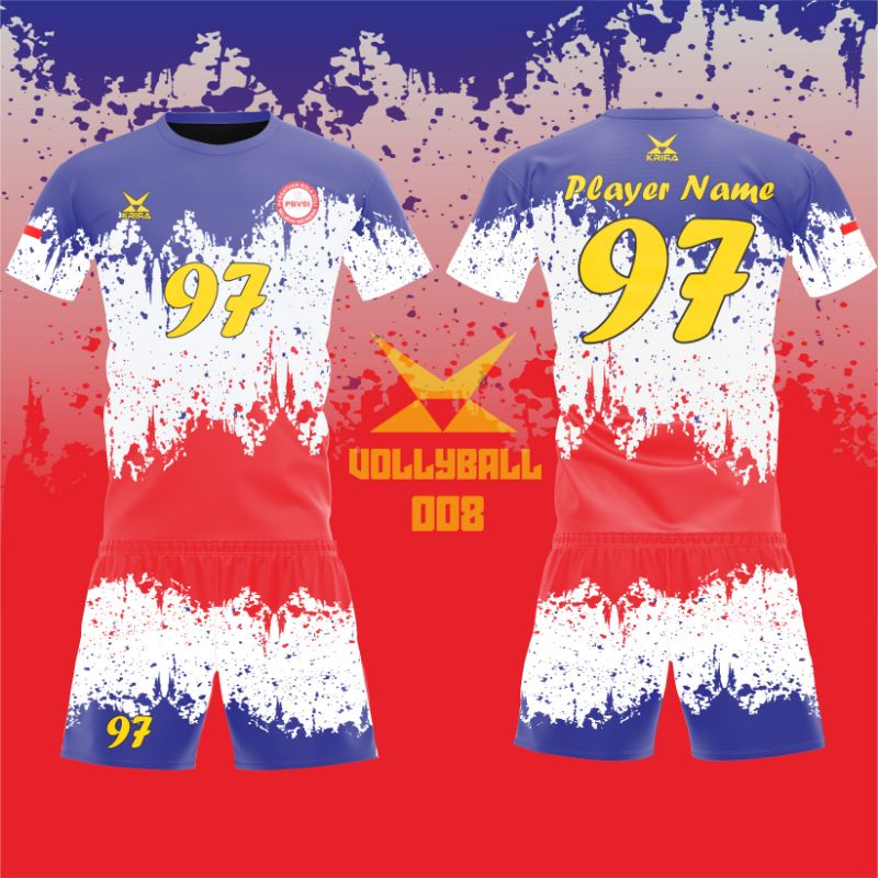 BAJU KAOS JERSEY VOLLYBALL KRIRA 8 SETELAN VOLI PROLIGA FULL PRINTING PRIA WANITA SINGLET ANAK JUMBO