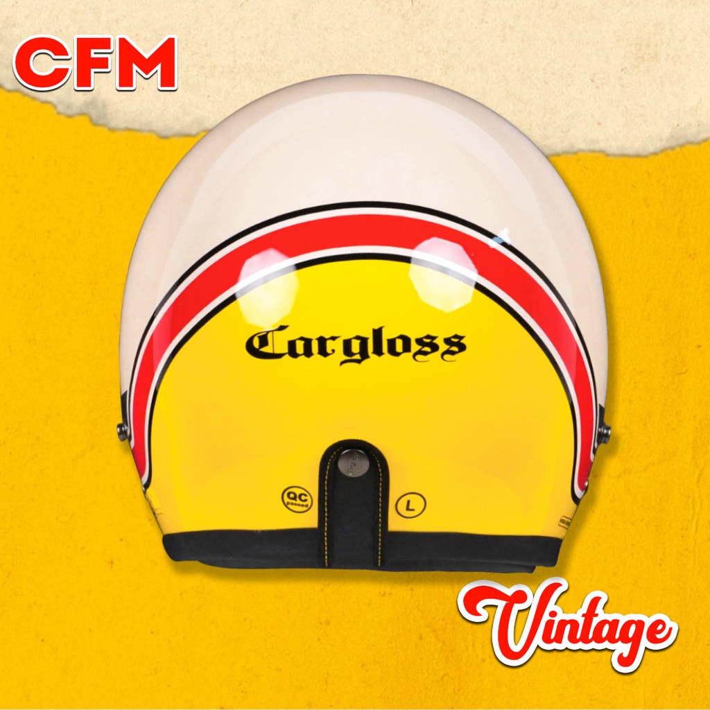 HELM CARGLOSS CFM VINTAGE ORIGINAL 100% CFM AVORIO - PAKET KACA CEK DI VARIAN