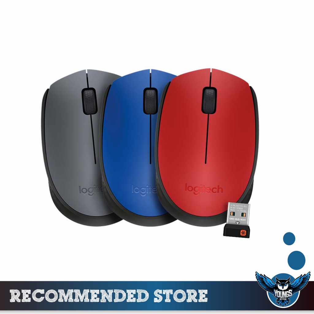 Logitech M171 Mouse Wireless untuk Windows, Mac, ChromeOS