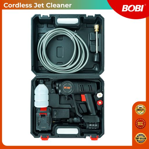 Cordless Jet Cleaner - Mesin Cuci Motor Mobil AC Baterai Cordless BOBI