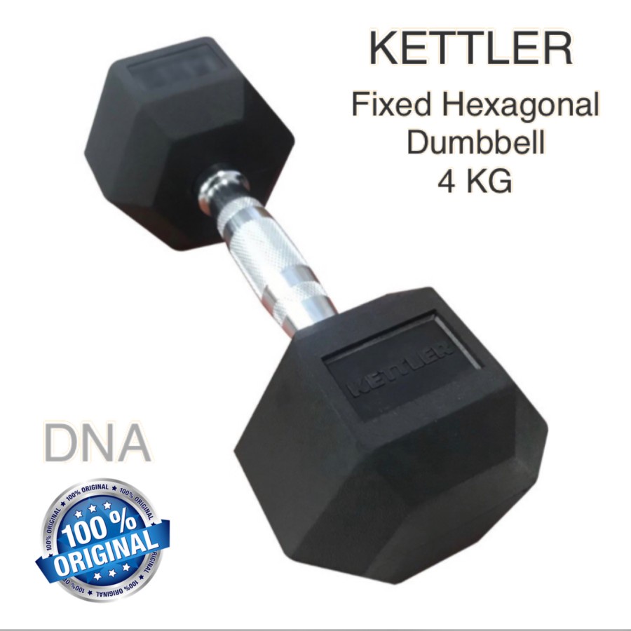Fixed Hexagonal Dumbell 4 KG KETTLER / Dumbell Hexagonal