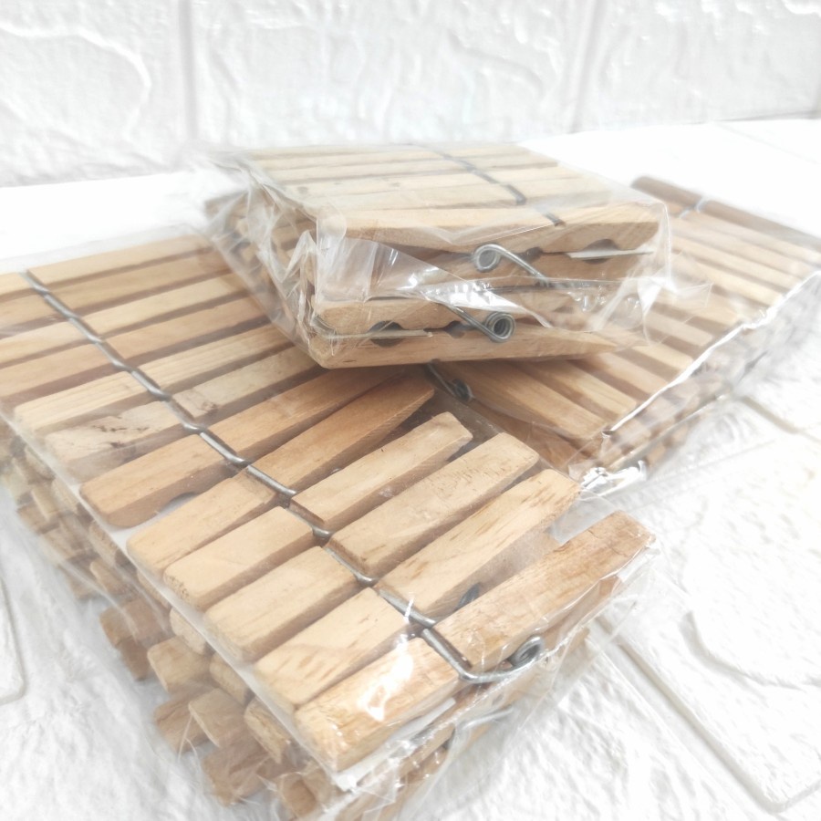 Jepitan kayu isi 24 pcs panjang 7,5cm