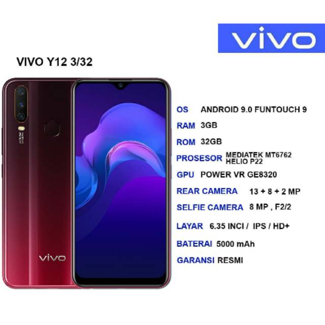 vivo y12 new/baru