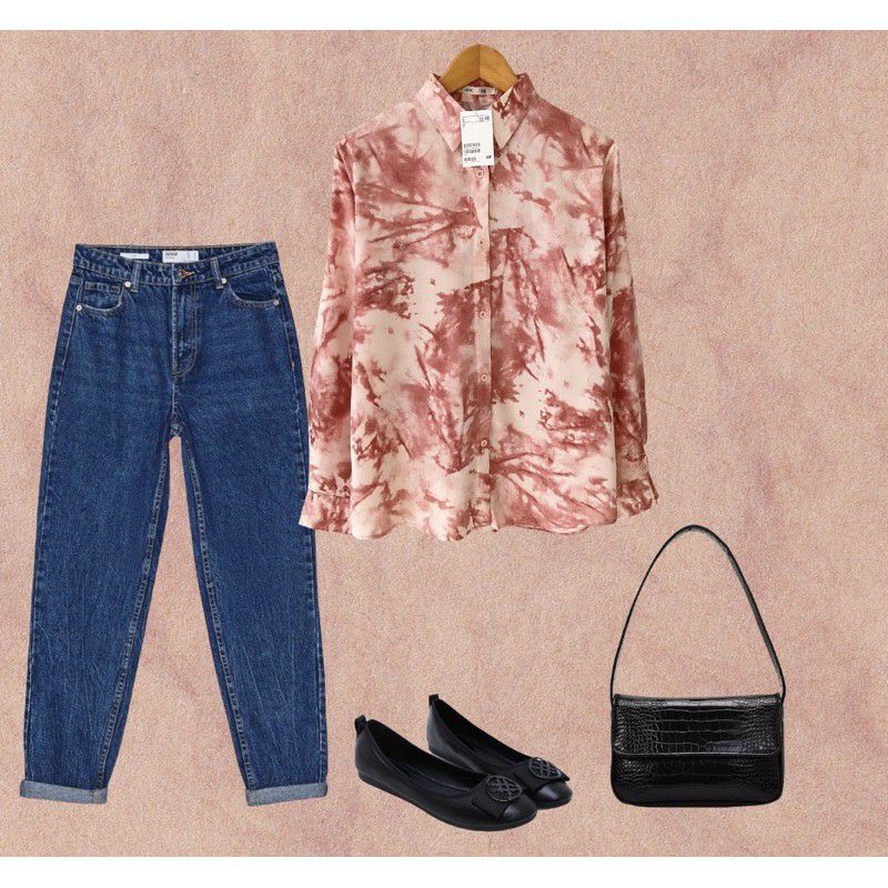 {1ball} KemejaTieDye/KemejaMotif/KemejaKorea/KemejaCasual/BlouseTieDye/KoreanLook