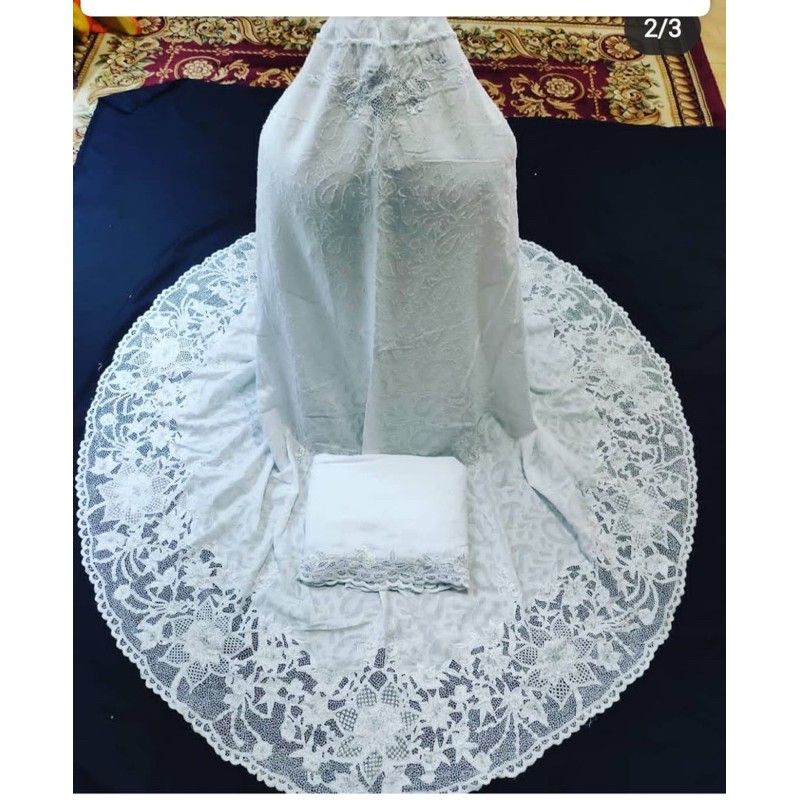 mukena rubia bordir kerancang keliling