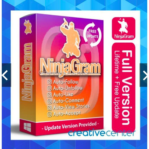 Software Ninjagram Auto Follow,Likes,Comment Instagram Pro Version-Bot Apk