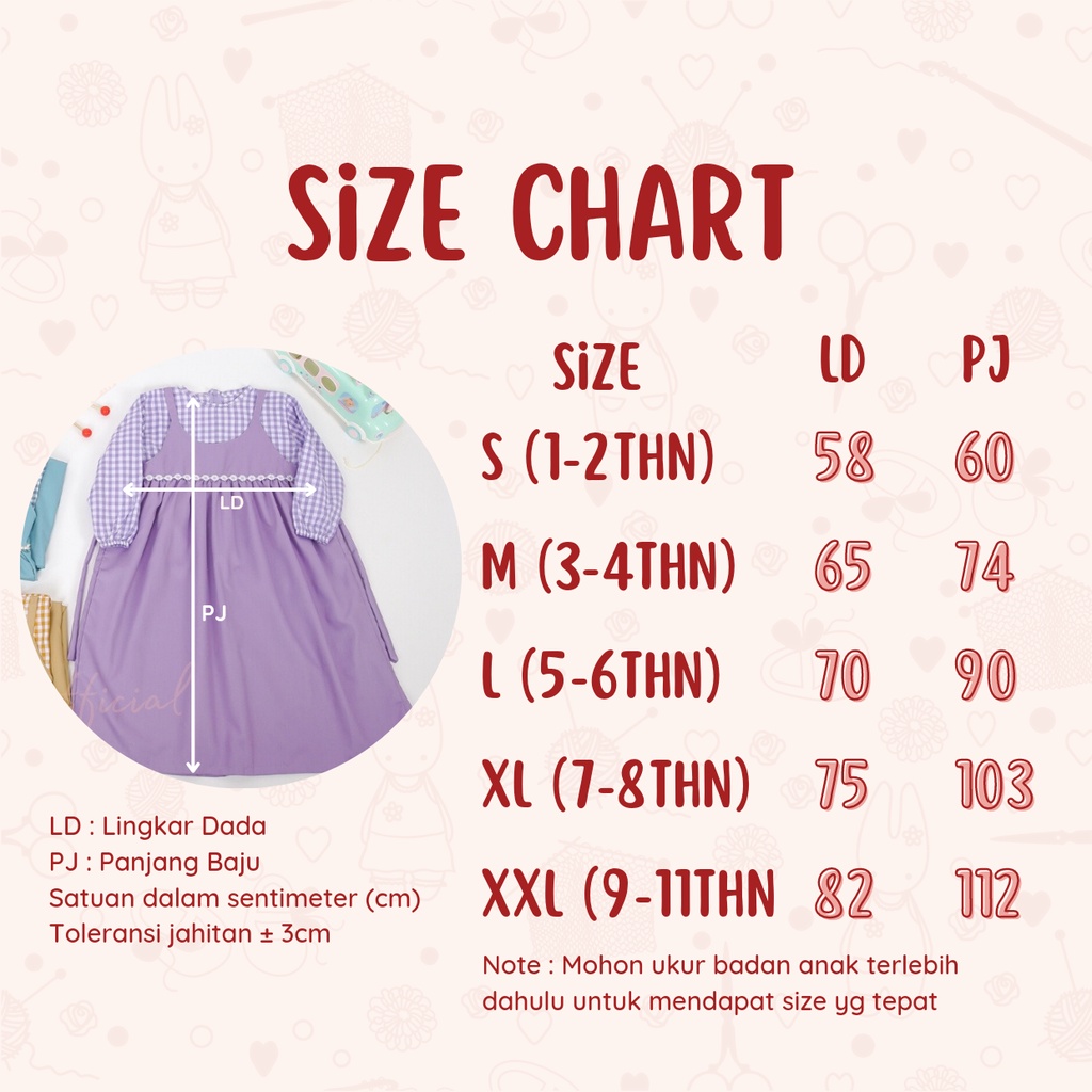 Soulleha Gamis Elsa Baju Muslim Anak Perempuan 1-11 tahun