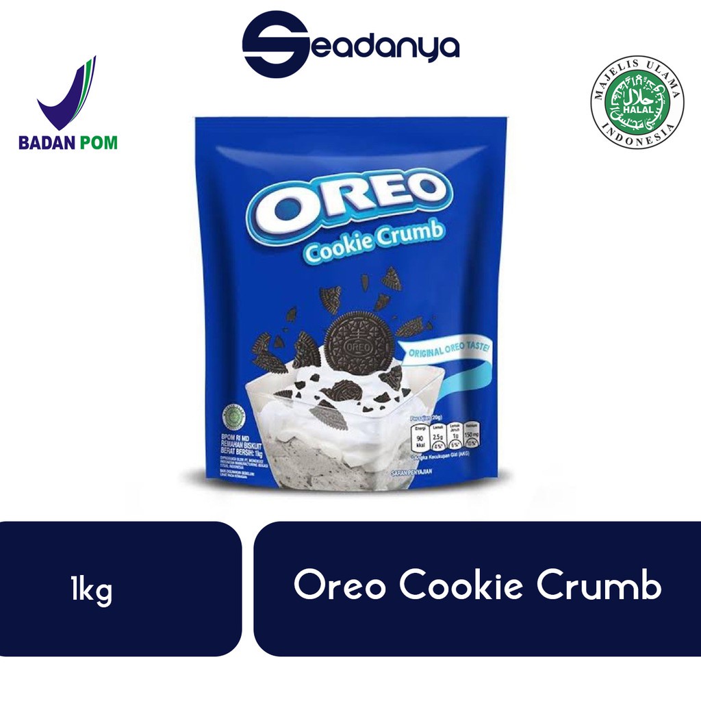 

Oreo Cookie Crumb 1kg Oreo Remah - Halal MUI & BPOM