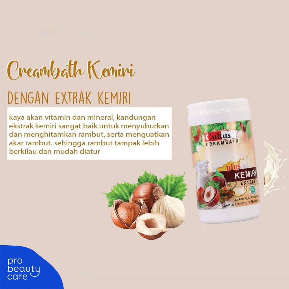 Cultusia - Creambath 1kg (1000g) Krim Masker Rambut