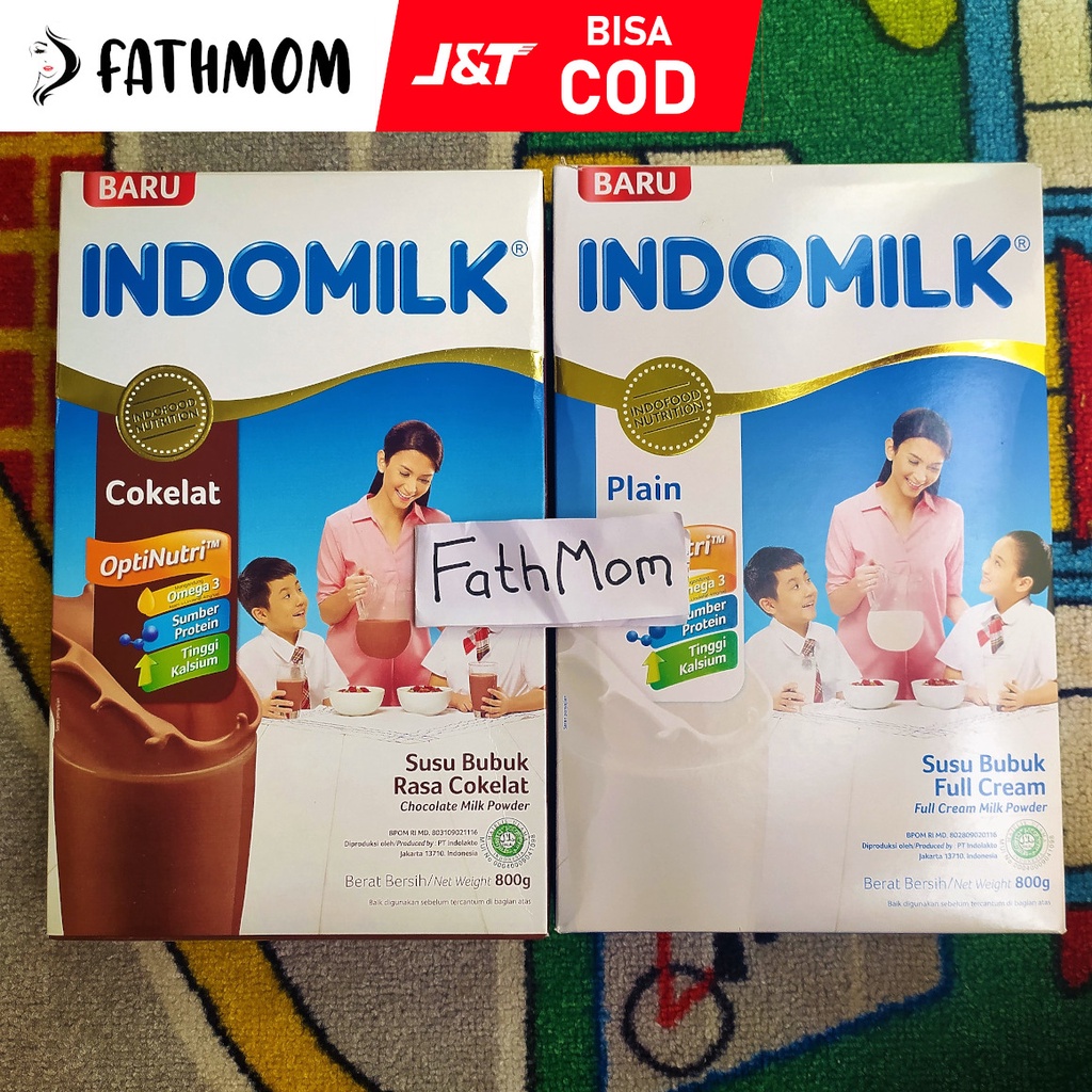 

INDOMILK Susu Bubuk 800gr Full Cream Rasa Plain & Cokelat