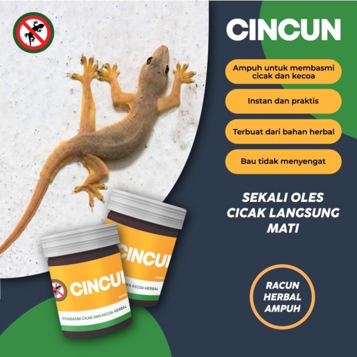 PROMO 2 PCS CINCUN Racun Alami Ampuh Membasmi Cicak dan Kecoa