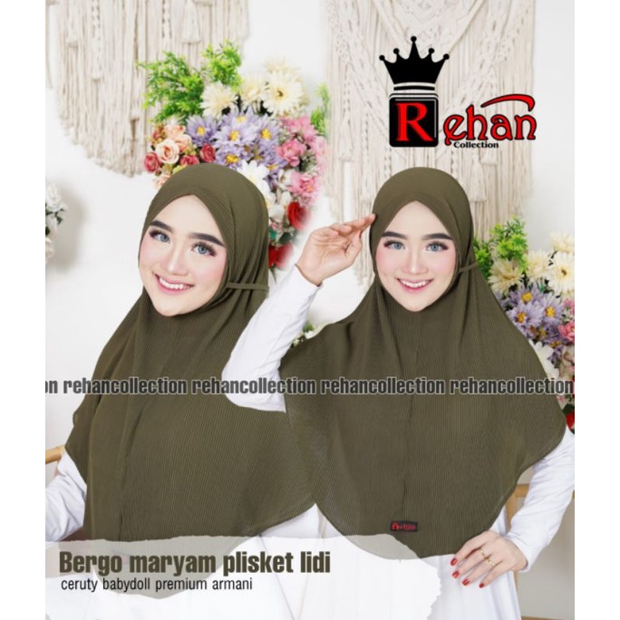 BERGO MARYAM PLISKET LIDI / JILBAB BERGO PLISKET / KERUDUNG BERGO / BERGO PLISKET / JILBAB PLISKET