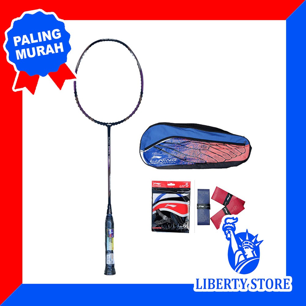 Raket Badminton ORIGINAL LINING SUPER SERIES SS 88 G7 + TAS + SENAR + GRIP