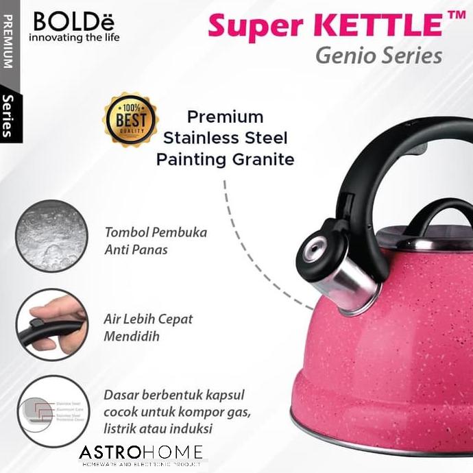 BOLDE Super KETTLE GENIO Ketel Siul Original Cepat Panas Produk Import .