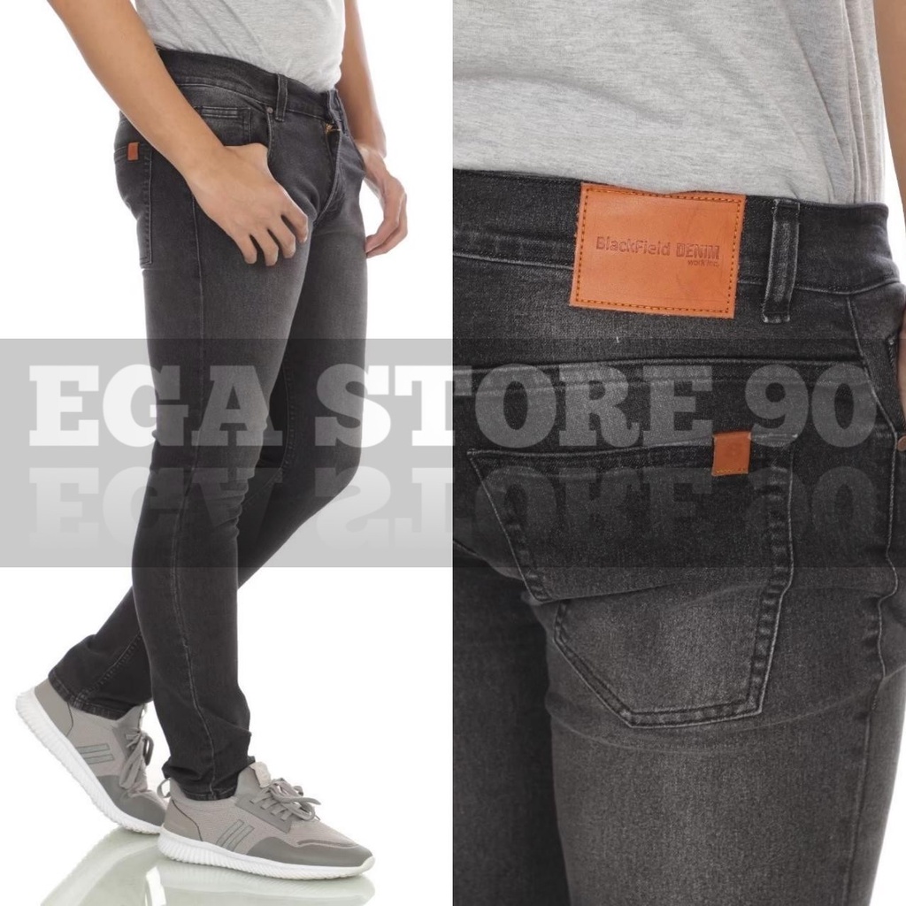 COD Celana Jeans Pria Slim Pit - Celana Jeans JUMBO street elastis BLACKFIELD