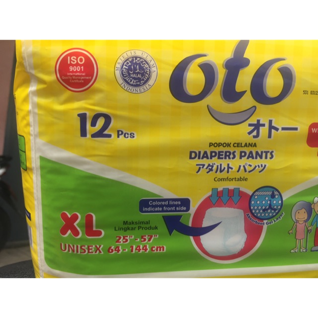 Popok Celana Dewasa XL isi 12 merk OTO / Pampers Dewasa/ Diapers Pants