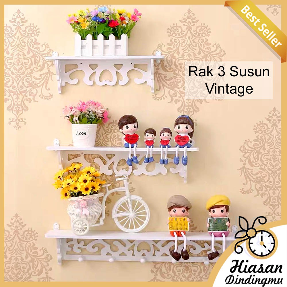 Rak Hiasan Dinding | hiasan rak dinding aesthetic |  rak dinding aesthetic | WPC set isi 3 pcs