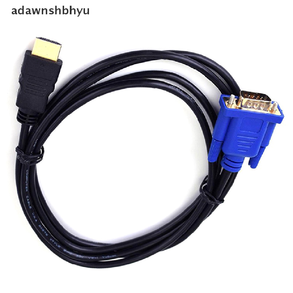 [adawnshbhyu] Kabel Adapter Konverter Video HDMI Male to VGA Male Untuk PC DVD 1080p HDTV 6FT