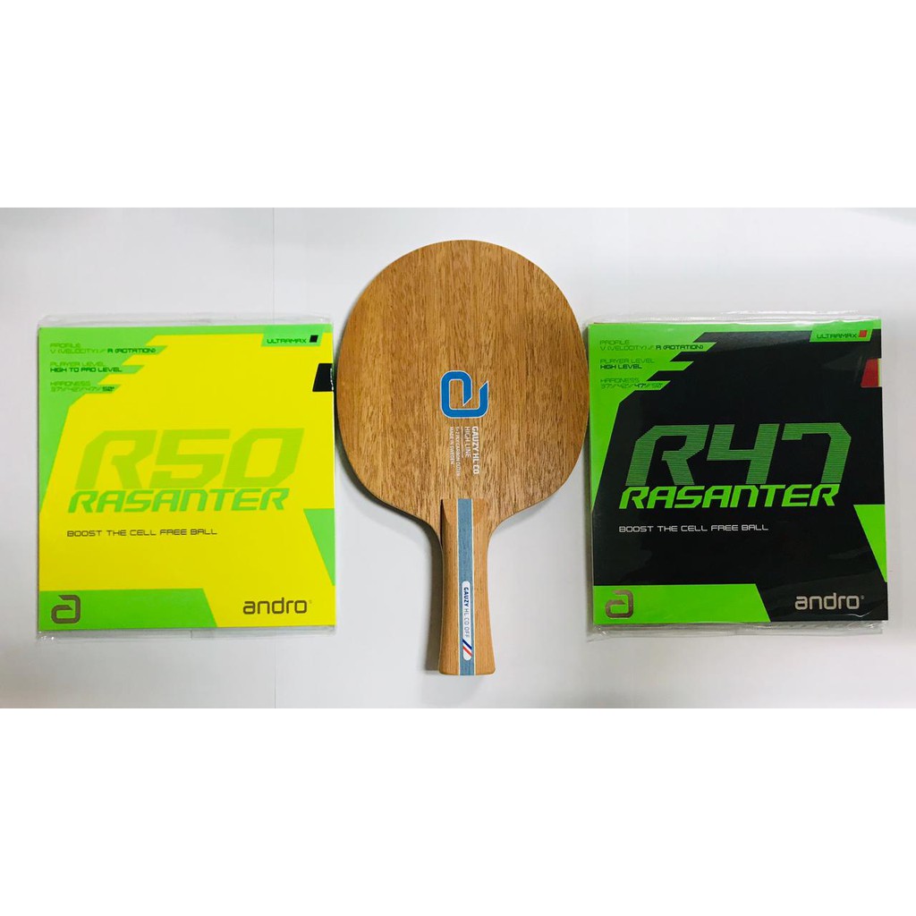 Setup Bat Tenis Meja Andro Gauzy HL CO Rasanter R50 R47 Full Set