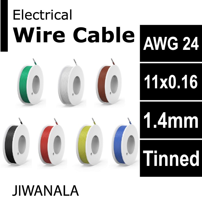 Kabel Serabut AWG 24 1.4mm Tinned