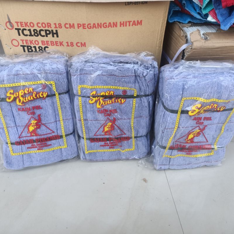 10 pcs kain pel biru  / lap pel biru / grosir kain pel / termurah lap pel kain pel besar jumbo 40 x 60 cm