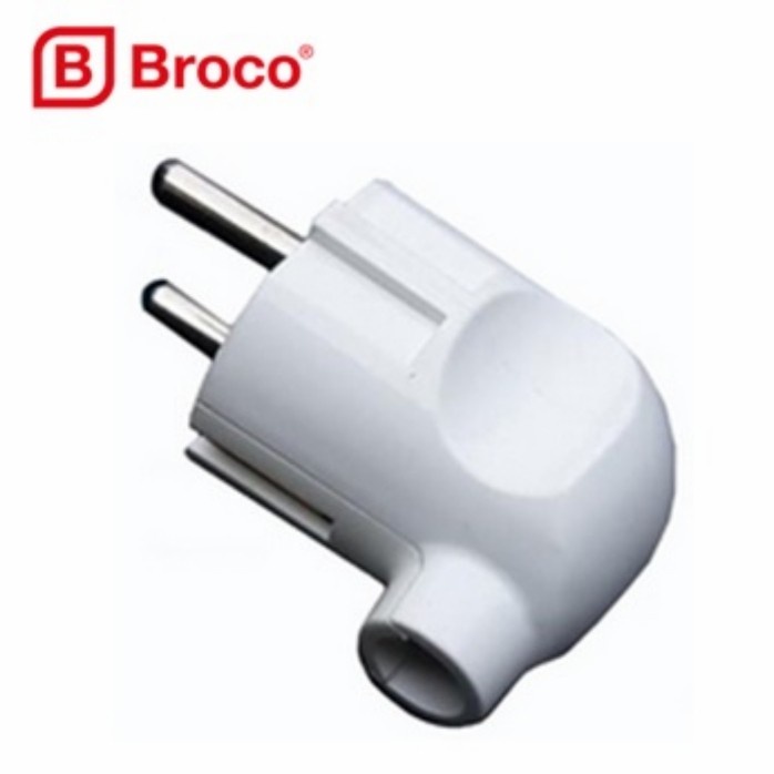 Broco 13312 kepala 2 kaki colokan steker listrik siku stop kontak