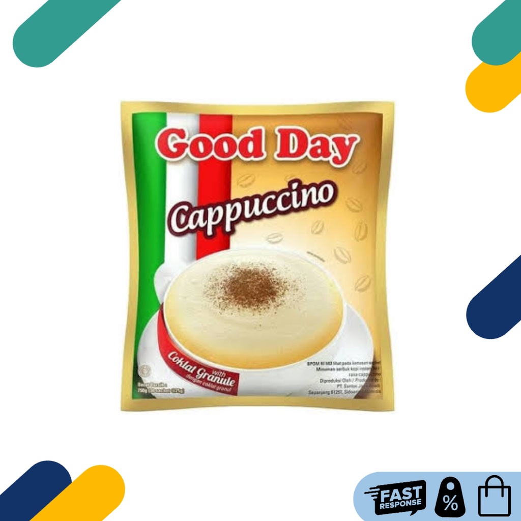 

PROMO !!! Good Day Gooday Cappuccino Kopi Renceng Isi 10 Sachet