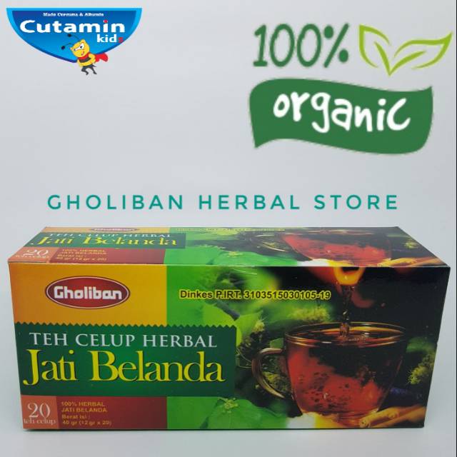 TEH JATI BELANDA CELUP/ SEDUH GHOLIBAN HERBAL ISI 20' ORIGINAL