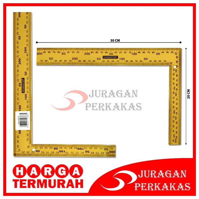 

KENMASTER 30 X 20 CM SIKU METER TUKANG PENGGARIS SUDUT BESI PASEKON