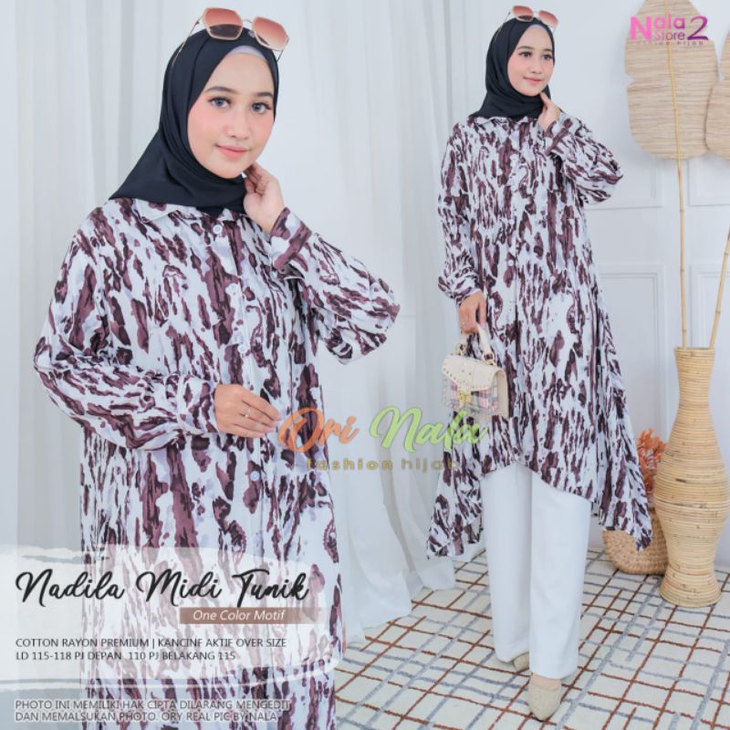 TUNIK NADILA MIDI BY NALA STORE