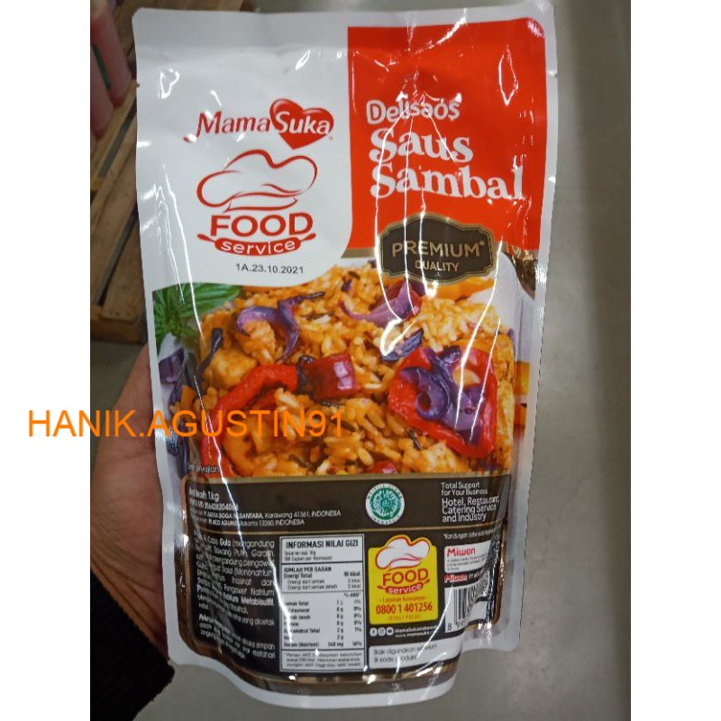 

Mamasuka Delisaos Saus Sambal Premium 1Kg SS91