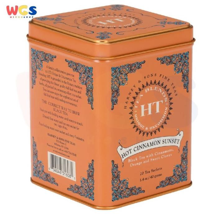 

Jual Harney & Sons Hot Cinnamon Sunset Black Tea Ht Tins 20 Sachets 40Gr Teh